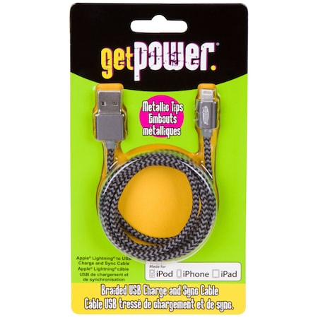 Get Power GetPower 3 ft. L Lightning Cable 1 pk GP-USB-BRL